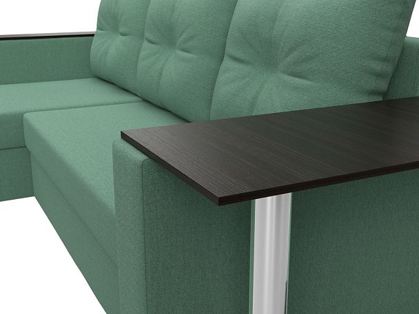 Диван угловой Атланта Лайт левый угол Рогожка зеленый - Вид 4