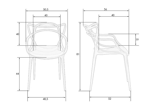 Набор 4 шт Стул обеденный DOBRIN MASTERS (морской волны (G-05)) - Вид 10