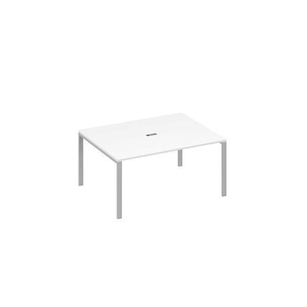 Стол 160 на опорах UNO для переговоров A4 А4 Б1 133 БП белый премиум / металлокаркас серый - Вид 1