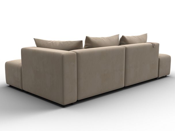 Диван угловой Лига-103 НПБ угол правый Велюр бежевый - Вид 5