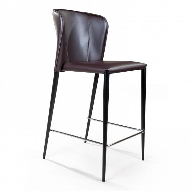 Стул полубарный Albert, кожа коричневый - Вид 5