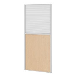 Модуль комбинированный "Мобильные офисные перегородки «Ритм»"  ПК-РТМ-МДК167х120П/Д-В1-534 белый - Фото предпросмотра