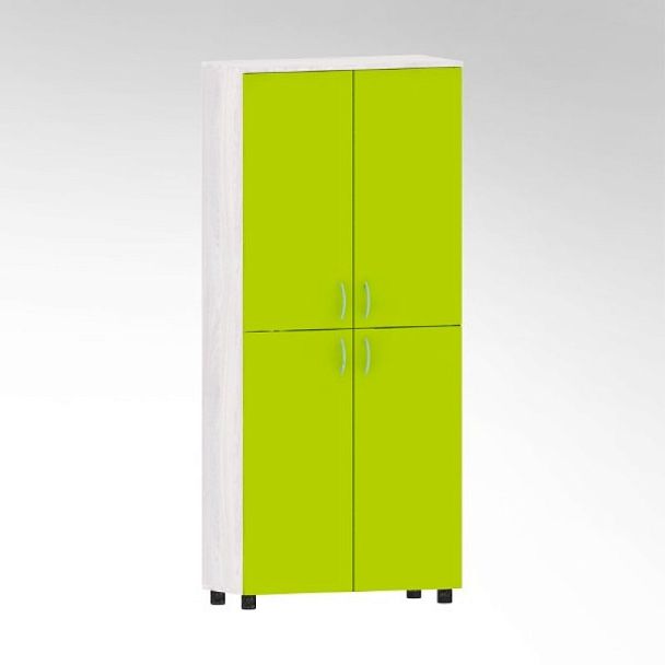 Шкаф для учебных пособий закрытый (Цветной фасад) - Вид 3