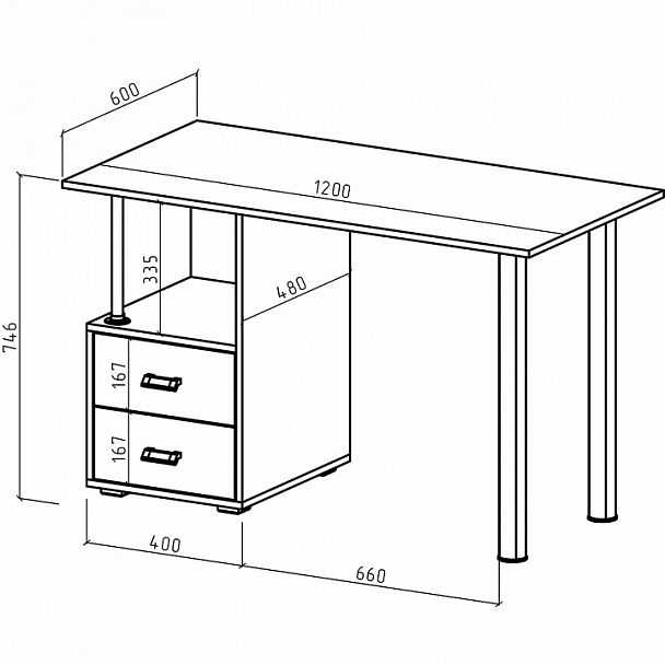 Стол письменный Имидж-67 - Вид 2