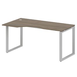Metal System Стол криволинейный левый на О-образном м/к БО.СА-1 (L) Вяз/Серый металл 1600*900*750 - Фото предпросмотра