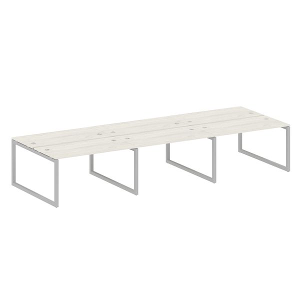 Metal System Quattro Р. ст. на 6 раб. места на О-образном м/к 50БО.СМ-6.3 Дуб наварра/Серый металл 4200*1475*750 - Вид 1