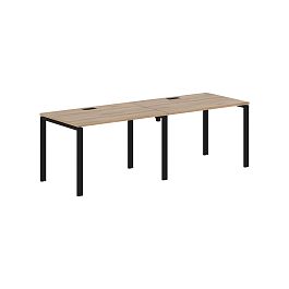 Стол 2-х местный EUWST 2380 Дуб Денвер светлый/Черный 2326х800х750 EDIS - Фото предпросмотра