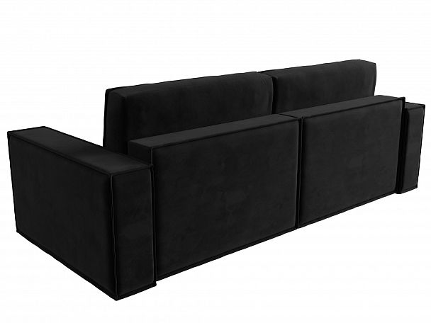 Диван прямой Куба (полностью велюр черный) - Вид 10