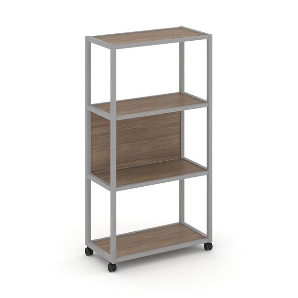 Shelf Mobile Стеллаж 4 уровня 1 секция VR.LT-STK-402.12 Дуб Аризона/Металл Серый 1200*400*1523 - Вид 1