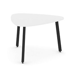 Стайл Проджект Стол переговорный SN-6.SPRG-71.3 Белый/Металл Черный 1200*1200*750 - Фото предпросмотра