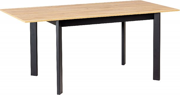 Стол деревянный кухонный раскладной Стил 120(170)*80 Дуб Крафт золотой/Черный - Вид 6