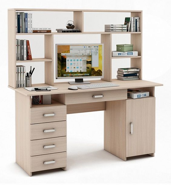 Стол компьютерный Лайт-8Я СН - Вид 1