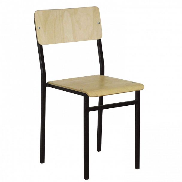 Стул ученический нерегулируемый, 380х420х840 мм, рост 6 (от 170 см), черный каркас, СШ2/1 - Вид 2