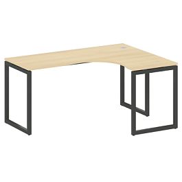 Metal System Quattro Стол криволинейный правый на О-образном м/к 40БО.СА-4 (R) Акация/Антрацит металл 1600*1200*750 - Фото предпросмотра