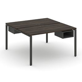 Concept Рабочая станция 2 сторонняя с подвесными тумбами на 2 места CN.DRS-102 Дуб Мали/Антрацит/Металл Антрацит 1180*1480*750 - Фото предпросмотра