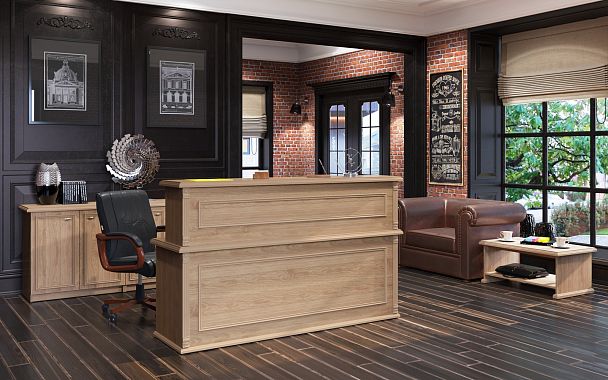 Стойка рецепция RMS 200 Орех Даллас 2000х600х1200 RAUT - Вид 5