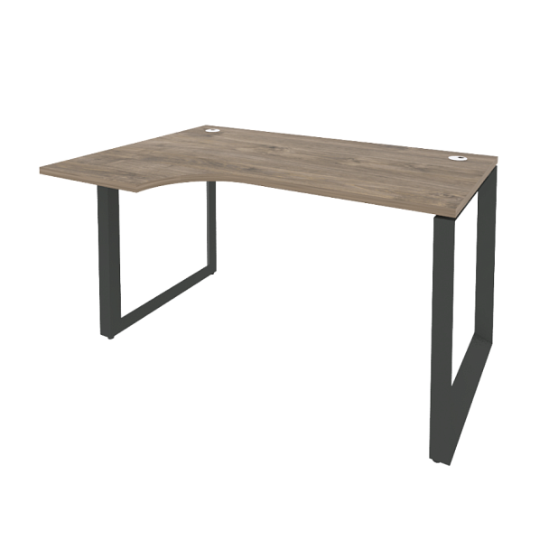 Onix Стол эргономичный левый на О-образном м/к O.MO-SA-2 (L) Тиквуд темный/Антрацит металл 1380*980*750 (720/460) - Вид 1
