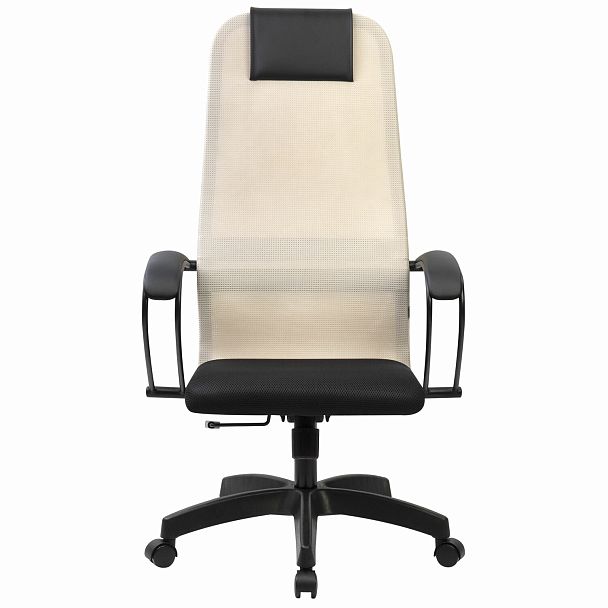 Кресло BRABIX PREMIUM "Ultimate EX-800" пластик, плотная двойная сетка Х2, черное/бежевое, 532916 - Вид 5