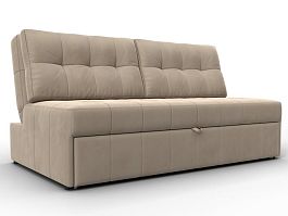 Диван прямой Лига-107 (160) Велюр бежевый - Фото предпросмотра