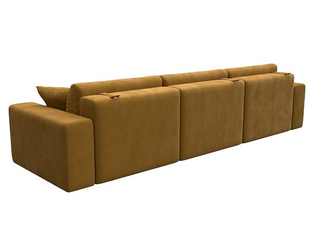 Диван прямой Лига-036 НПБ Классик Лонг Велюр желтый - Вид 6