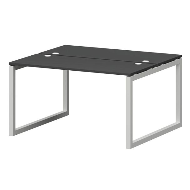 Бенч двойной на металлокаркасе СМС2-О-18К.120.Пр50 Графит/Белый 1800x1236x750 Смарт - Вид 1