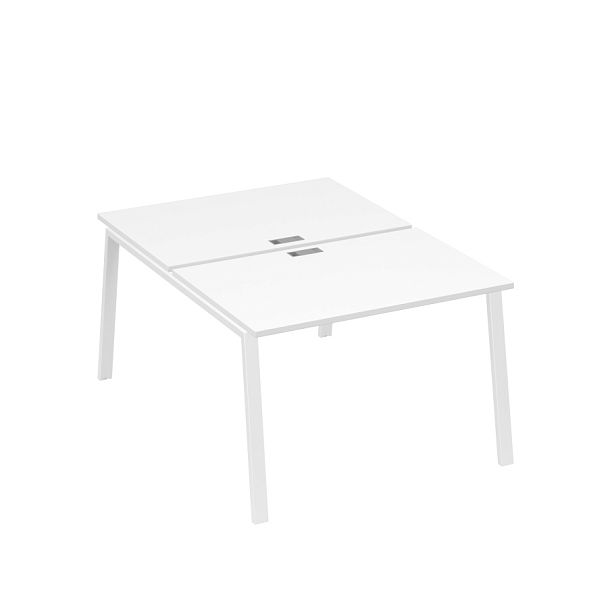 Станция (2х120) рабочая с металлокаркасом TRE A4 А4 Б3 176  БП белый премиум / металлокаркас белый - Вид 1