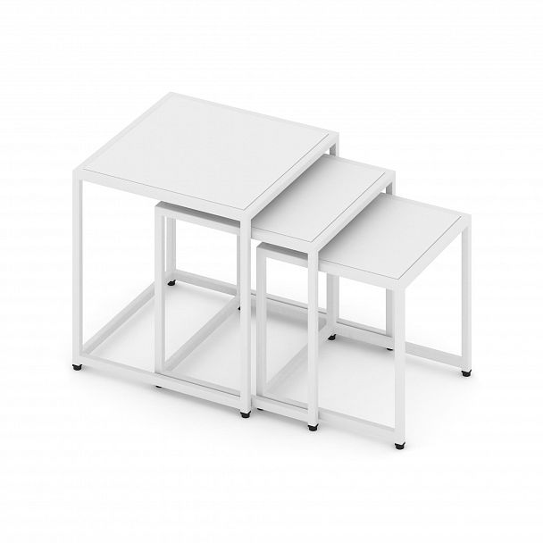 Стол журнальный "Loft" VR.L-SJK-40 Белый Бриллиант/Белый - Вид 3