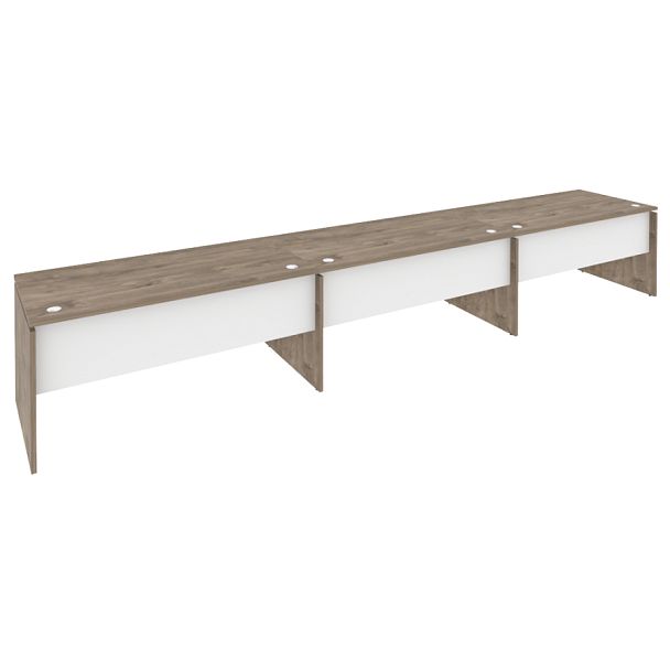 Onix Рабочая станция O.RS-3.4.8 Тиквуд темный/Белый бриллиант 4740*800*750 - Вид 1