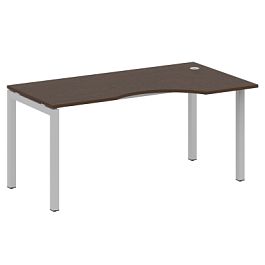 Metal System Quattro Стол криволинейный правый на П-образном м/к 50БП.СА-1 (R) Венге/Серый металл 1600*900*750 - Фото предпросмотра