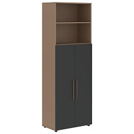 Шкаф высокий широкий VHCS 80.6 Яшма черный/Кобра 800х430х2253 VELION - Фото предпросмотра