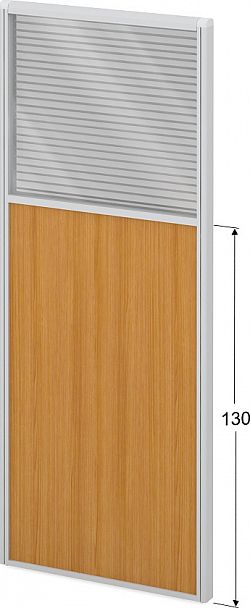 Модуль комбинированный "Мобильные офисные перегородки «Логика»" ПК-ЛГ-МДК200х80/130Ж/Д-В1-303 ольха - Вид 1