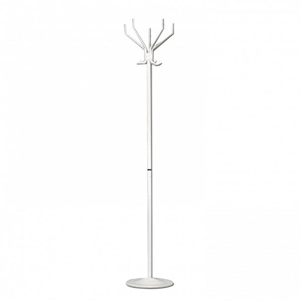 Вешалка-стойка Т22, 1,88 м, диск 40 см, 5 крючков, металл, белая - Вид 2