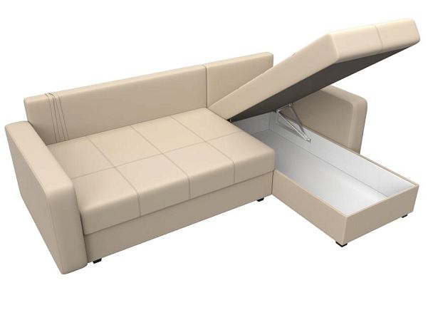 Диван угловой Ливерпуль Лайт правый угол Экокожа бежевый - Вид 9
