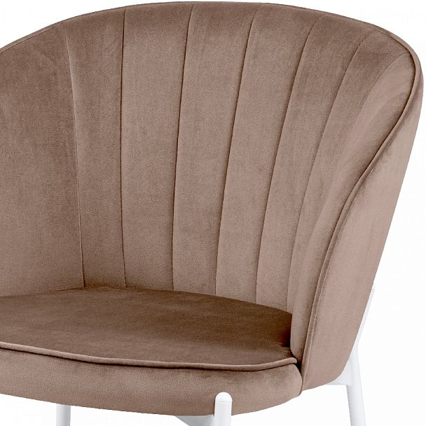 Стул кухонный Миэль латте велюр/белый - Вид 6