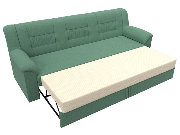 Диван прямой Карелия Рогожка зеленый - Вид 7