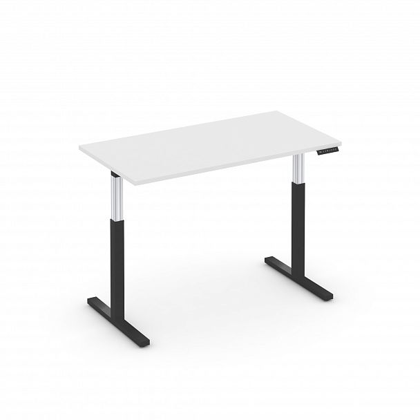 Стол электроподъемный "MOVE UP" MV.SE-3.7 Черный металл / Белый Бриллиант - Вид 2