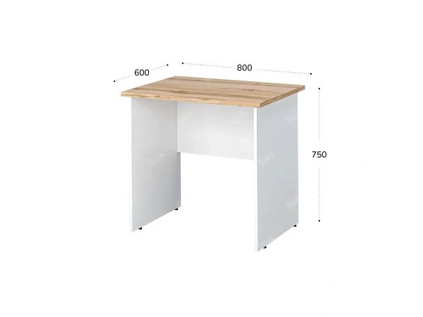 TANDEM RTD016-80-V Стол прямоугольный ун-й 800х600х750 Вотан/Белый - Вид 2