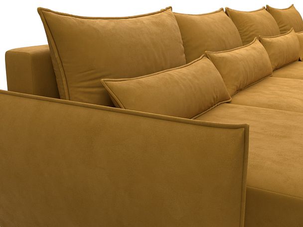 Диван П-образный Лига-051 НПБ Лонг Велюр желтый - Вид 4