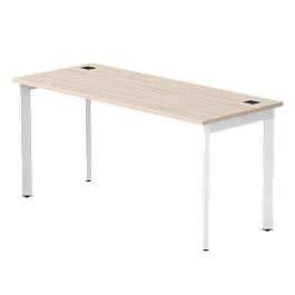 Стол прямой Everprof EVO на металлокаркасе 1580х670х755 мм опоры 45гр Дуб Соната/Белый - Фото предпросмотра