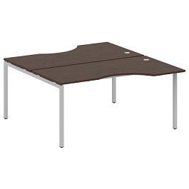 Metal System Quattro Р. ст. криволинейная на П-образном м/к 40БП.РАС-СА-2.1 Венге/Серый металл 1600*1835*750 - Фото предпросмотра