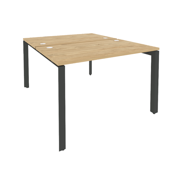 Onix Рабочая станция на П-образном м/к O.MP-D.RS-2.2.7 Тиквуд светлый/Антрацит металл 1180*1475*750 - Вид 1