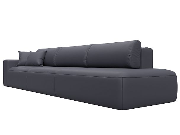 Диван прямой Лига-036 НПБ Модерн Лонг подлокотник слева Экокожа серый - Вид 3