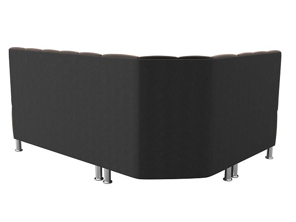 Кухонный угловой диван Кантри левый (полностью велюр коричневый) - Вид 7