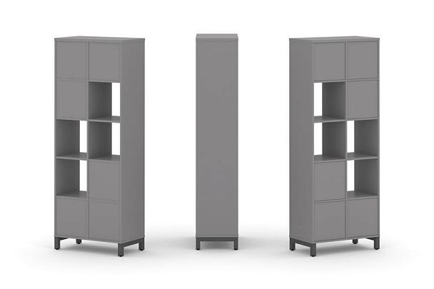 Стайл Проджект Набор стеллажа одностороннего, 5 ярусов SN.NS-521 Серый Пепел/Металл Антрацит 754*400 - Вид 1