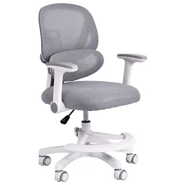 Кресло детское с подставкой для ног BRABIX KIDS "MG-220", сетка/ткань TW, серое, 533315 - Фото предпросмотра