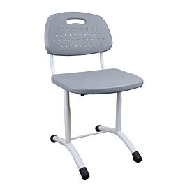 Школьный стул BOCCA, серый (каркас RAL 9016 белый), гр.4-6 - Фото предпросмотра