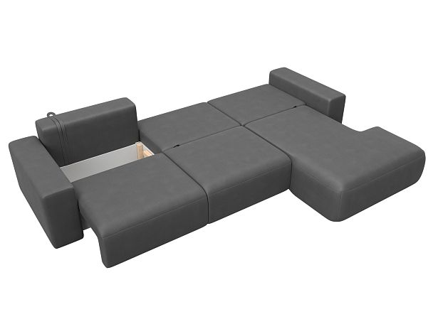 Диван угловой Лига-036 НПБ Классик Лонг правый угол Искусственная замша серый - Вид 9