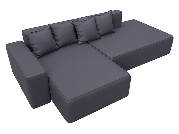 Диван угловой Лига-079 угол левый Экокожа серый - Вид 6