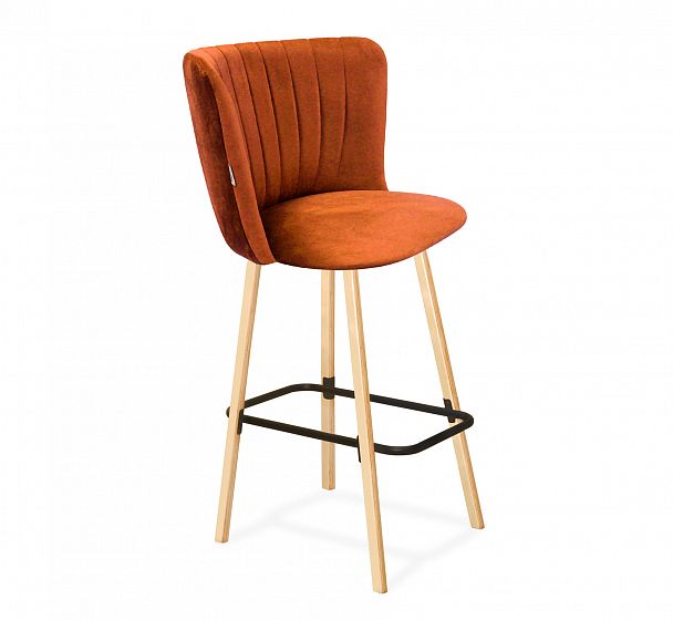 Стул барный Sheffilton SHT-ST36-1/S94 песчаная буря/прозрачный лак/черный муар - Вид 1