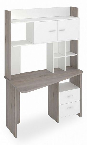 Стол компьютерный Нельсон Lite СКЛ-Трап120+НКЛХ-120 НБЕ ЛЕВ Белый/Нельсон левый - Вид 1